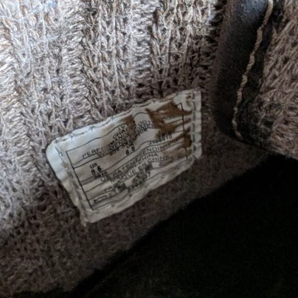 Chaco Barbary Ivy Green Waterproof Leather Lace-Up Knit Cuff Hiking Boots 8.5 - Picture 5 of 6